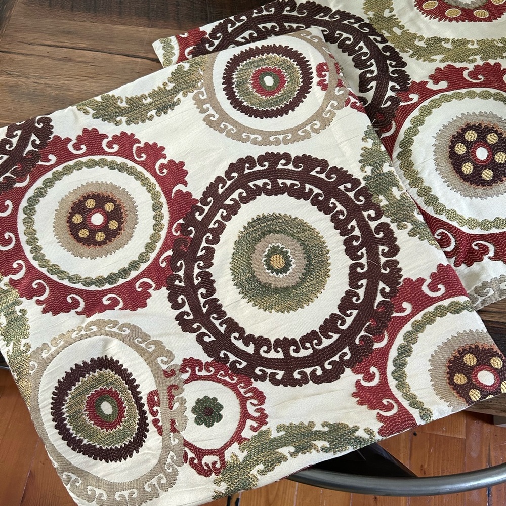 Two Pillow Covers 21” x 21”